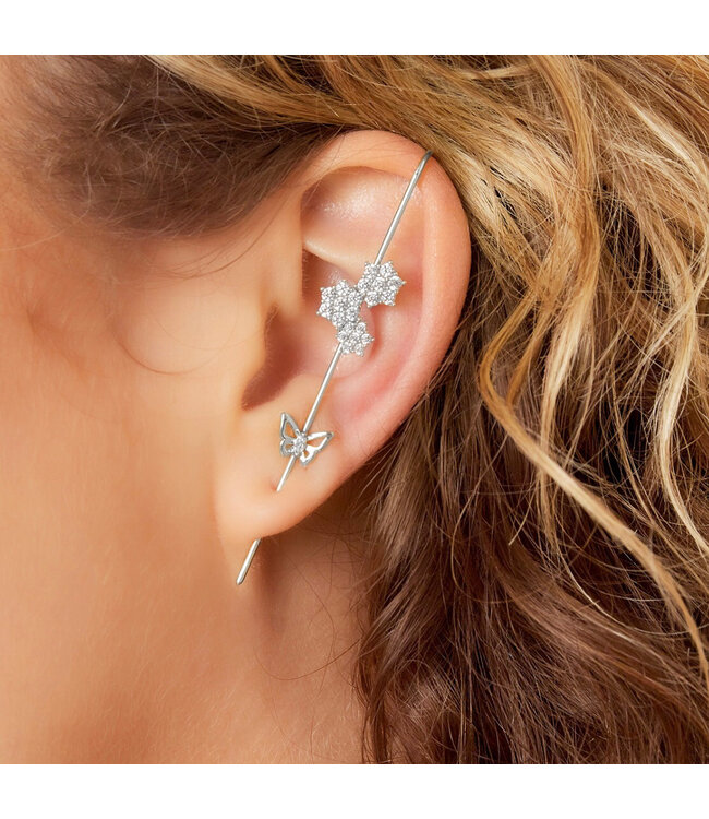 Flowers and Butterfly Ear Crawler