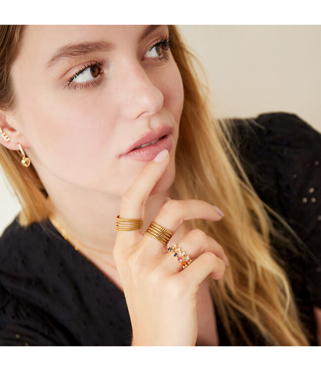 Leaning Crystals Ring