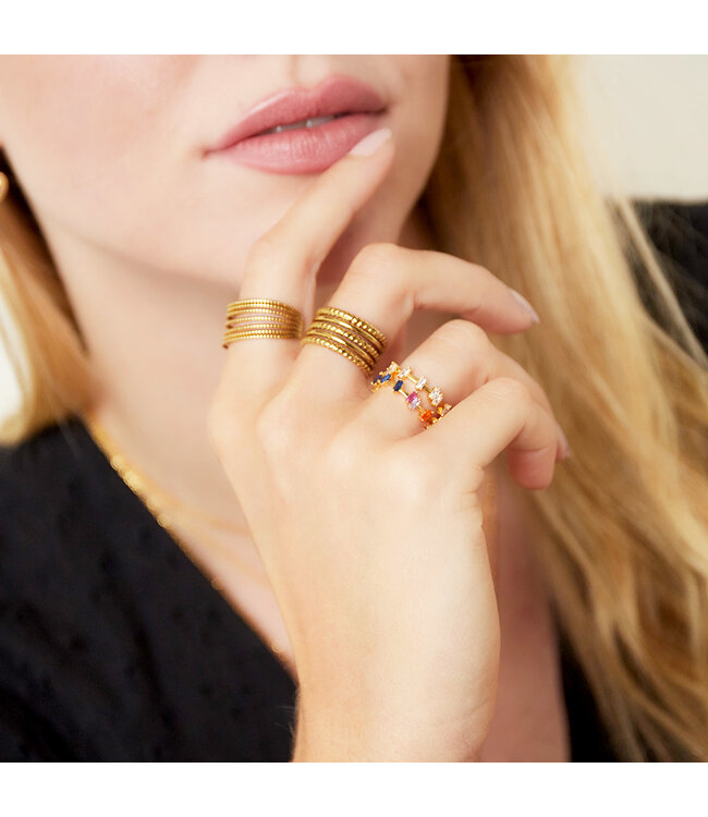 Leaning Crystals Ring