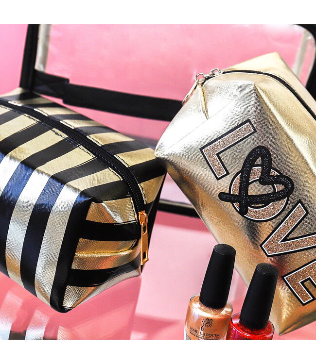 On The Move Toiletry Bag / Gold