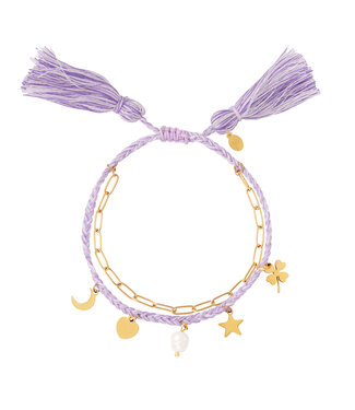 Double Colorful Charms Bracelet