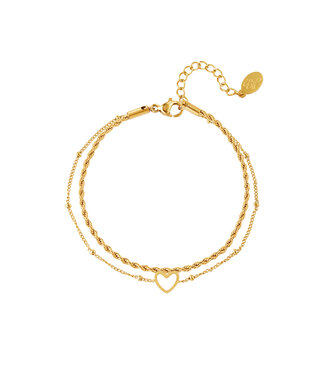 Double Heart Bracelet