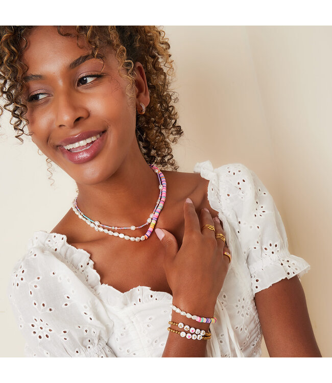 Half Beaded Rainbow Bracelet