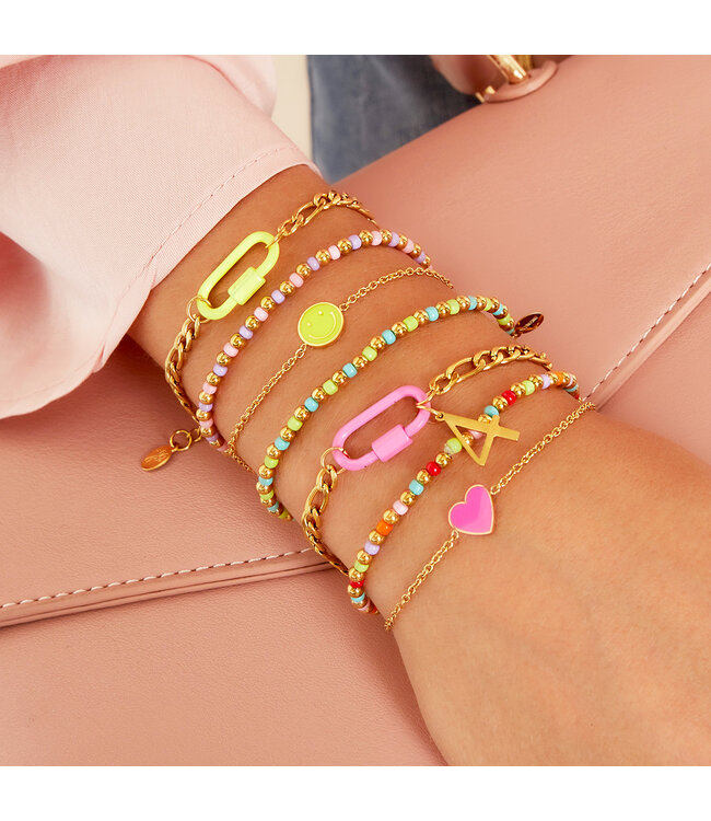 Colored Lock Bracelet