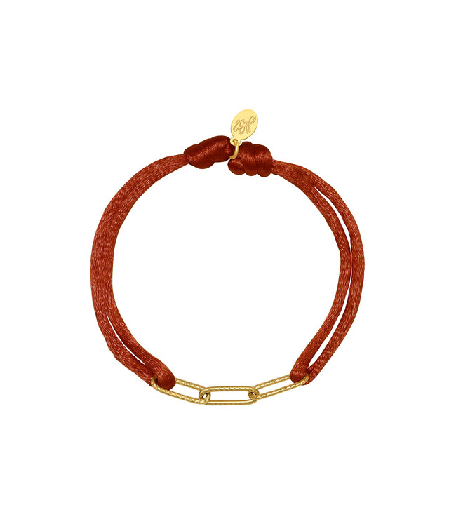 Satin Chains Bracelet / Rusty Brown