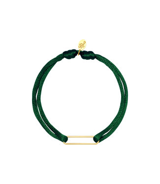 Satin Clip Bracelet / Dark Green