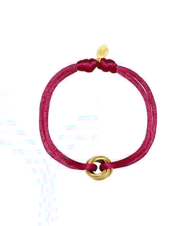 Satin Knot Bracelet / Burgundy Red