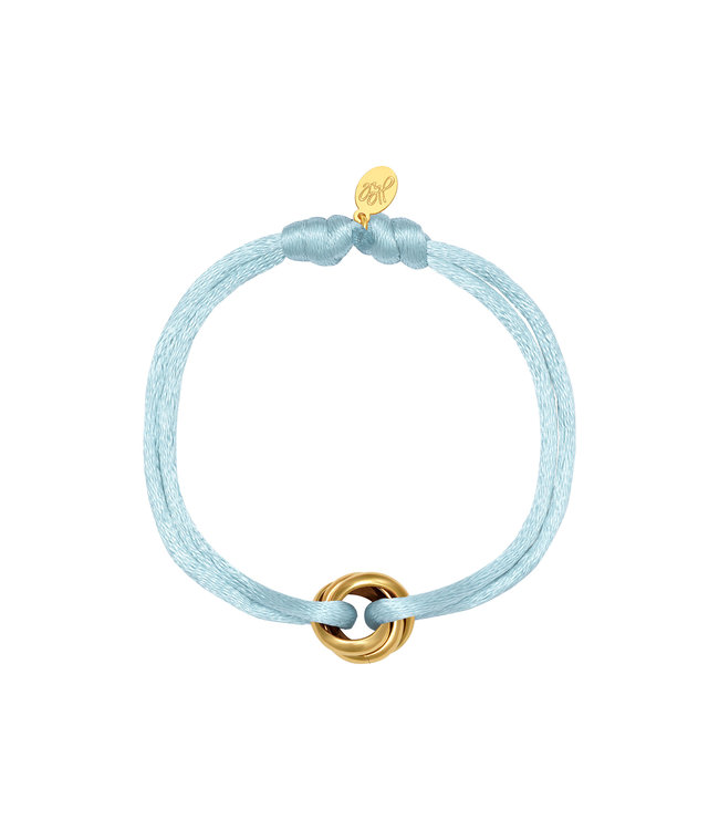 Satin Knot Bracelet / Light Blue