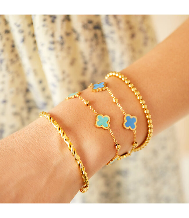 Lucky Clover Bracelet / Turquoise