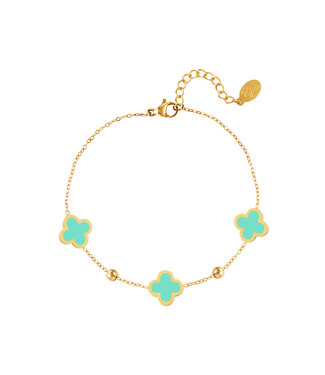 Lucky Clover Bracelet / Turquoise