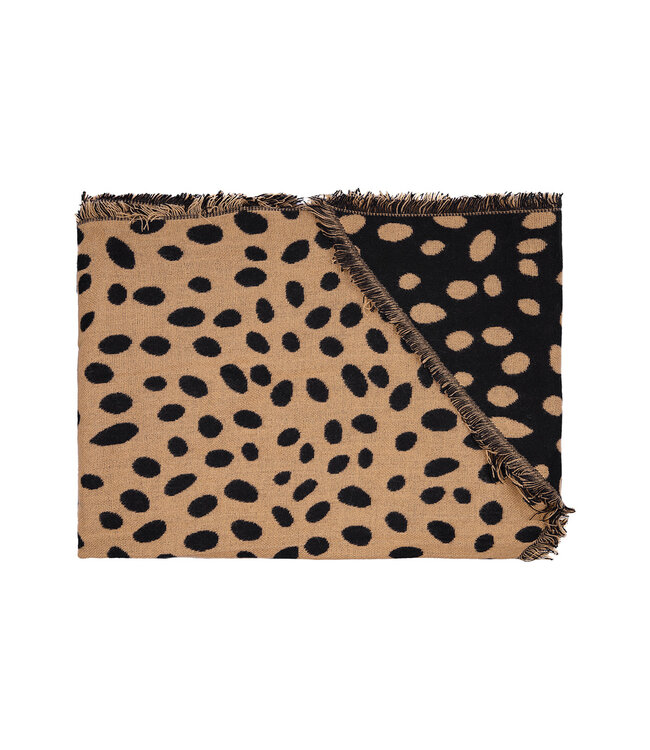 Leopard Dots Scarf / Camel