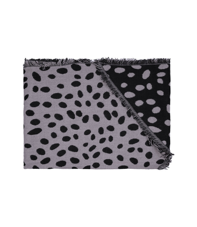 Leopard Dots Scarf / Grey
