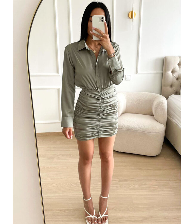Button Up Silk Dress