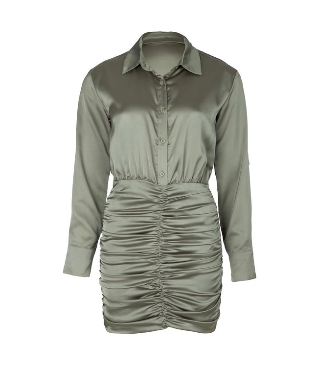 Button Up Silk Dress