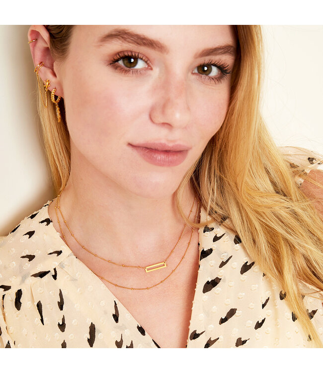 Double Rectangle Necklace