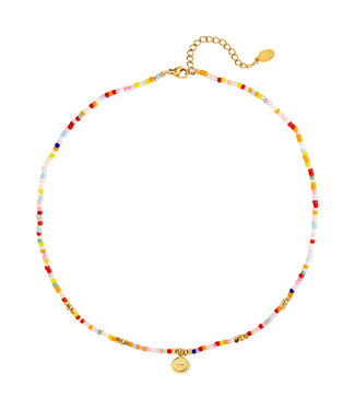 Rainbow Smiley Charm Necklace