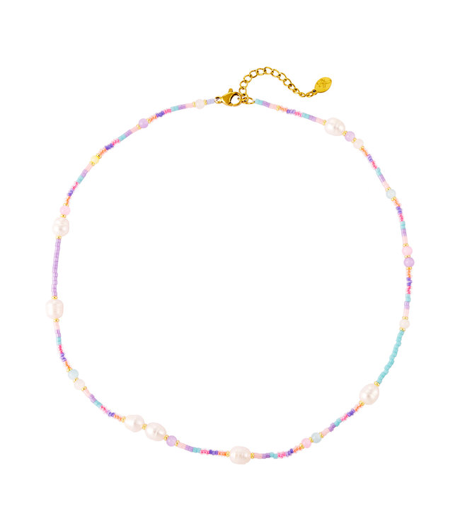 Pastel Pearl Beads Necklace