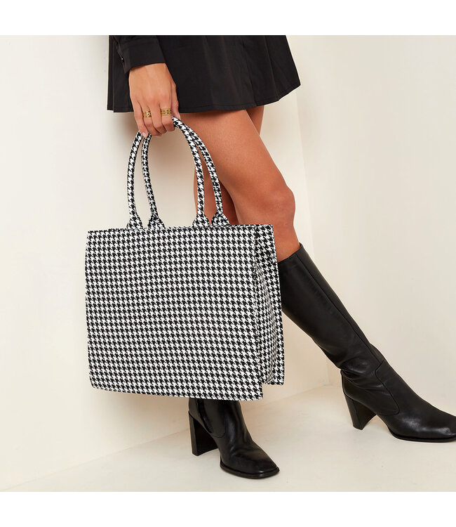 Pied de Poule Shopper Bag
