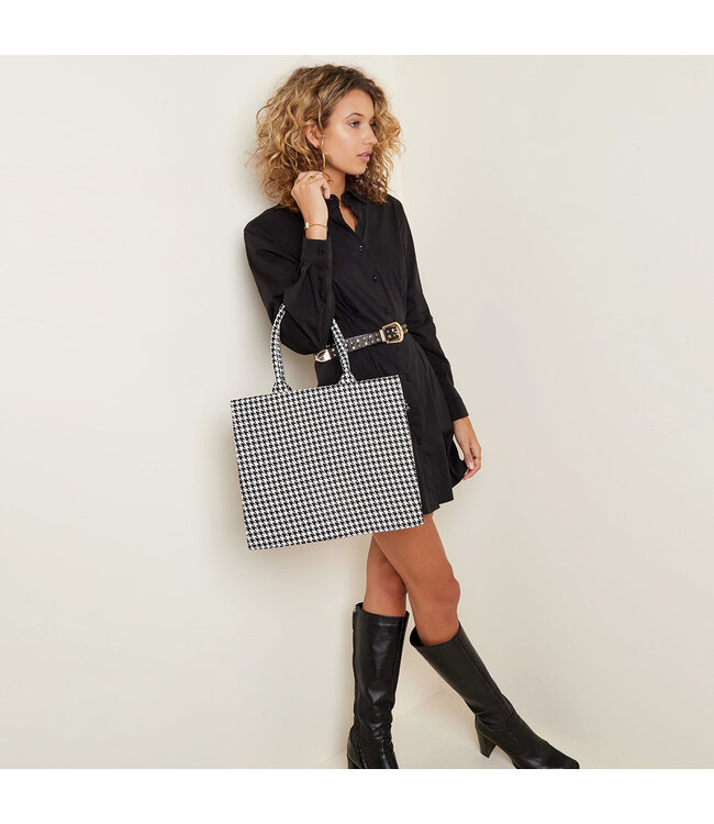 Pied de Poule Shopper Bag