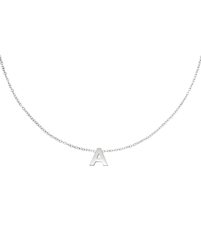 Silver Initial Necklace