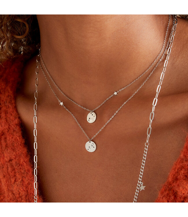 Silver Zodiac Sign Necklace