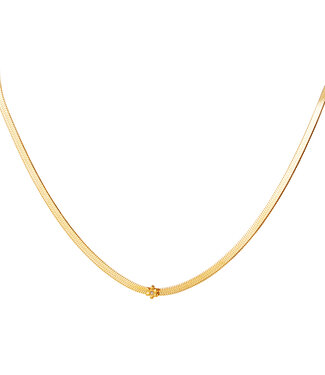 Flower Flat Chain Necklace