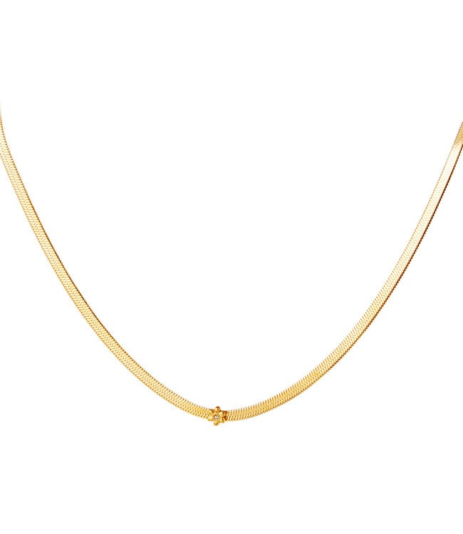 Flower Flat Chain Necklace