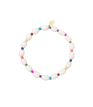Pearl & Colorful Beads Bracelet