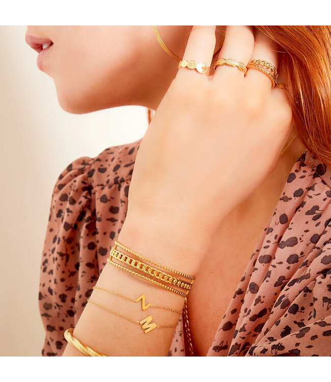 Gold Initial Bracelet