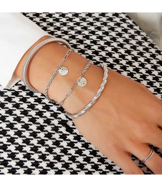 Silver Zodiac Sign Bracelet