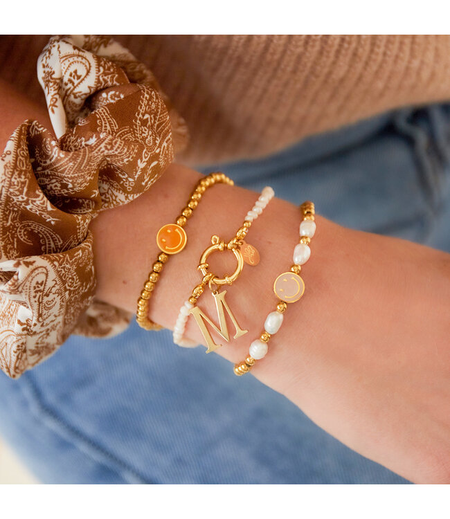 Pearl Ring Chain Bracelet