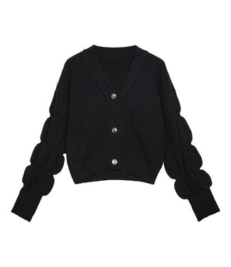 Puffed Sleeves Cardigan