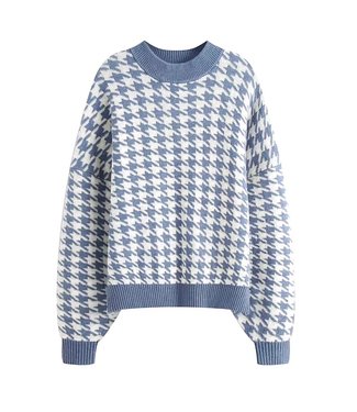 Pied de Poule Sweater / Blue