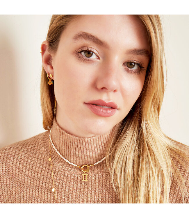 Pearl Ring Chain Necklace