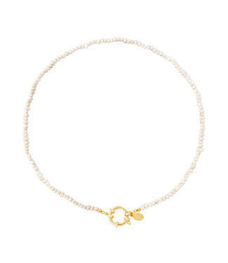 Pearl Ring Chain Necklace