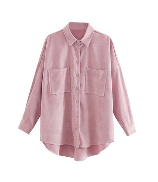 Corduroy Blouse / Pale Pink