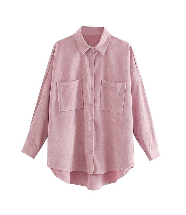 Corduroy Blouse / Pale Pink