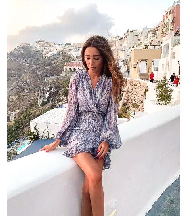 Smock Scales Dress / Blue