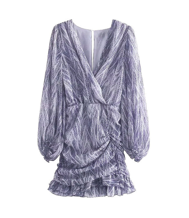 Smock Scales Dress / Blue