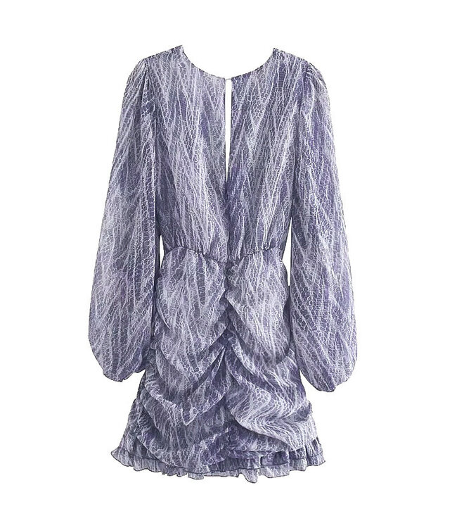 Smock Scales Dress / Blue