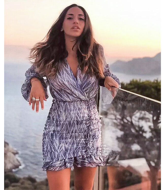 Smock Scales Dress / Blue