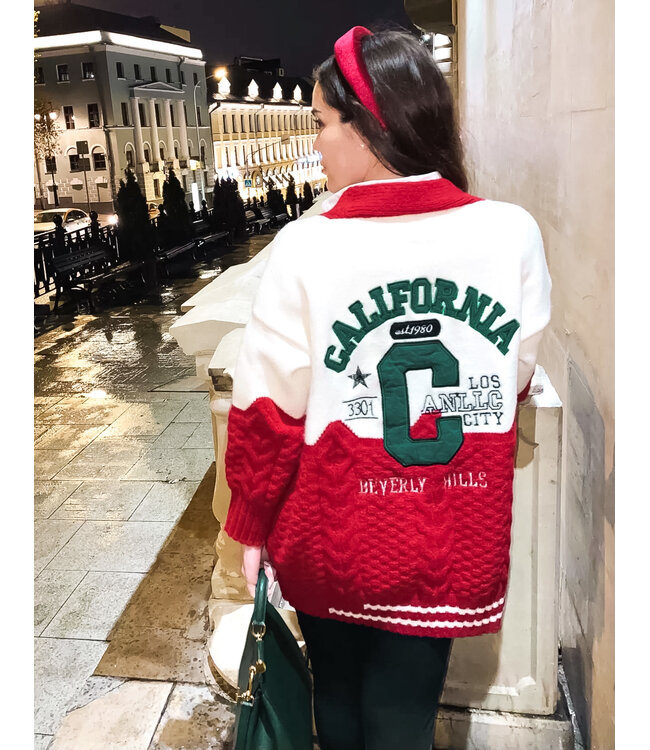 California Cardigan / Red