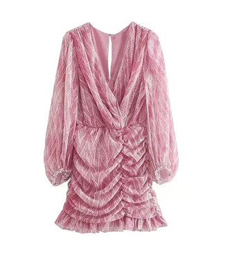 Smock Scales Dress / Pink