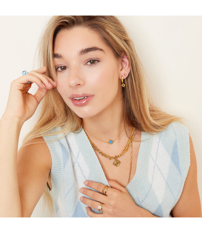 Colored Clover Necklace