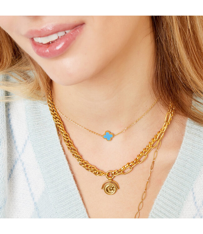 Colored Clover Necklace