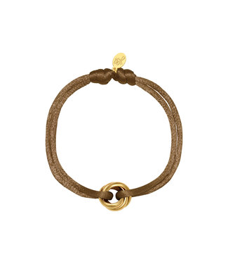 Satin Knot Bracelet / Brown