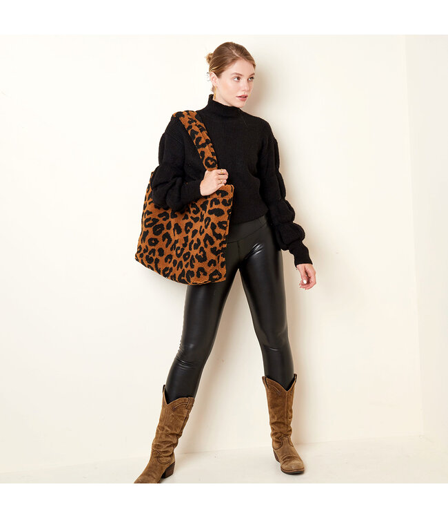 Puffed Sleeves Sweater / Black