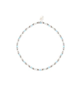 Silver Long Beaded Bracelet