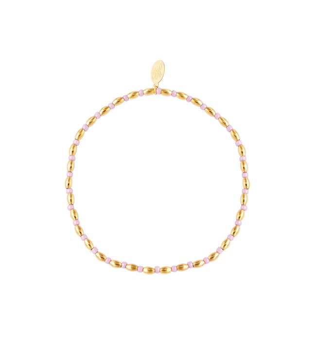 Gold Long Beaded Bracelet