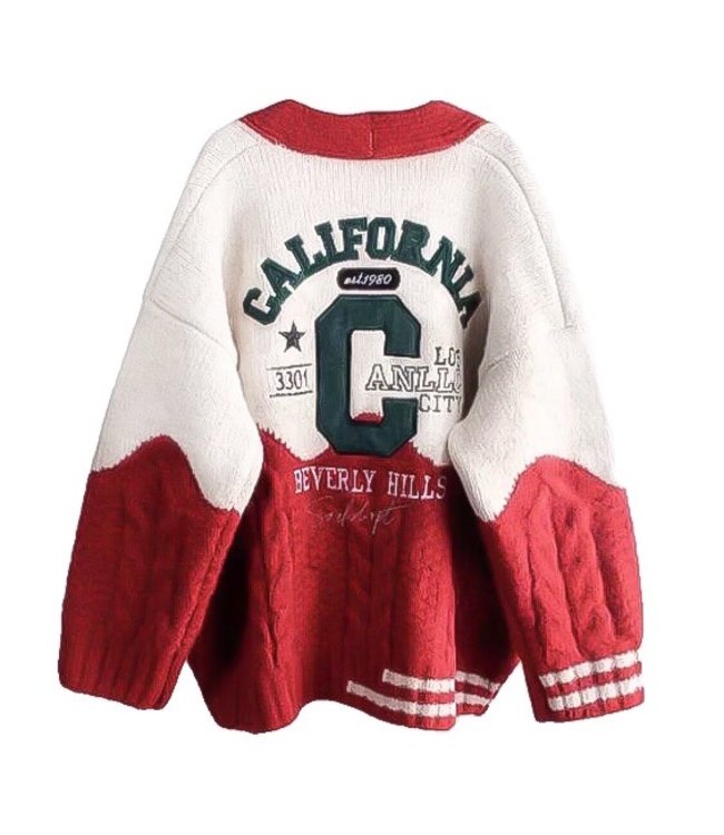 California Cardigan / Red